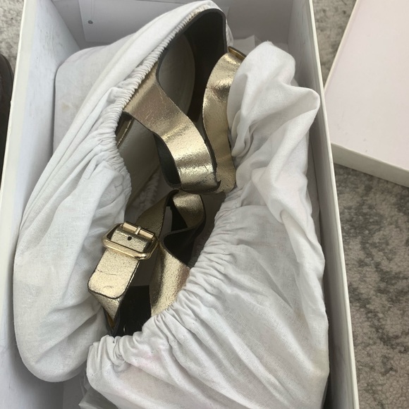 🤩🔥MAISON MARGIELA PARIS Gold ChunkyHeel Sandal41 - Picture 14 of 15